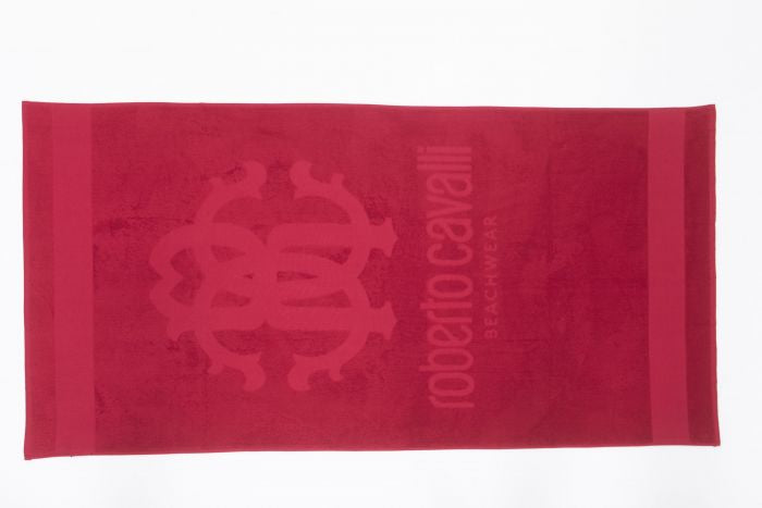 Serviette de plage avec logo ROBERTO CAVALLI (RARE ET À COLLECTIONNER)