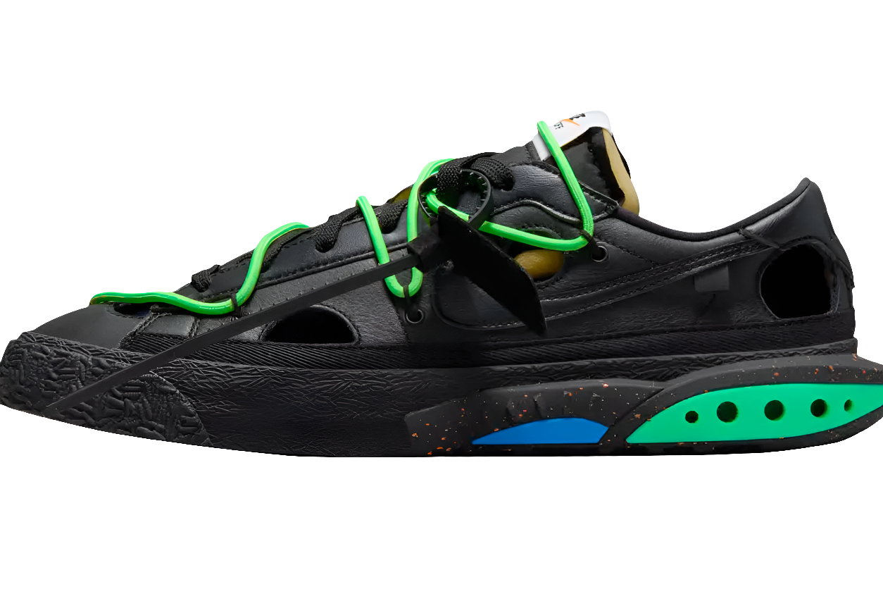 Blazer Low x Off-White ™️ Black and Electro Green