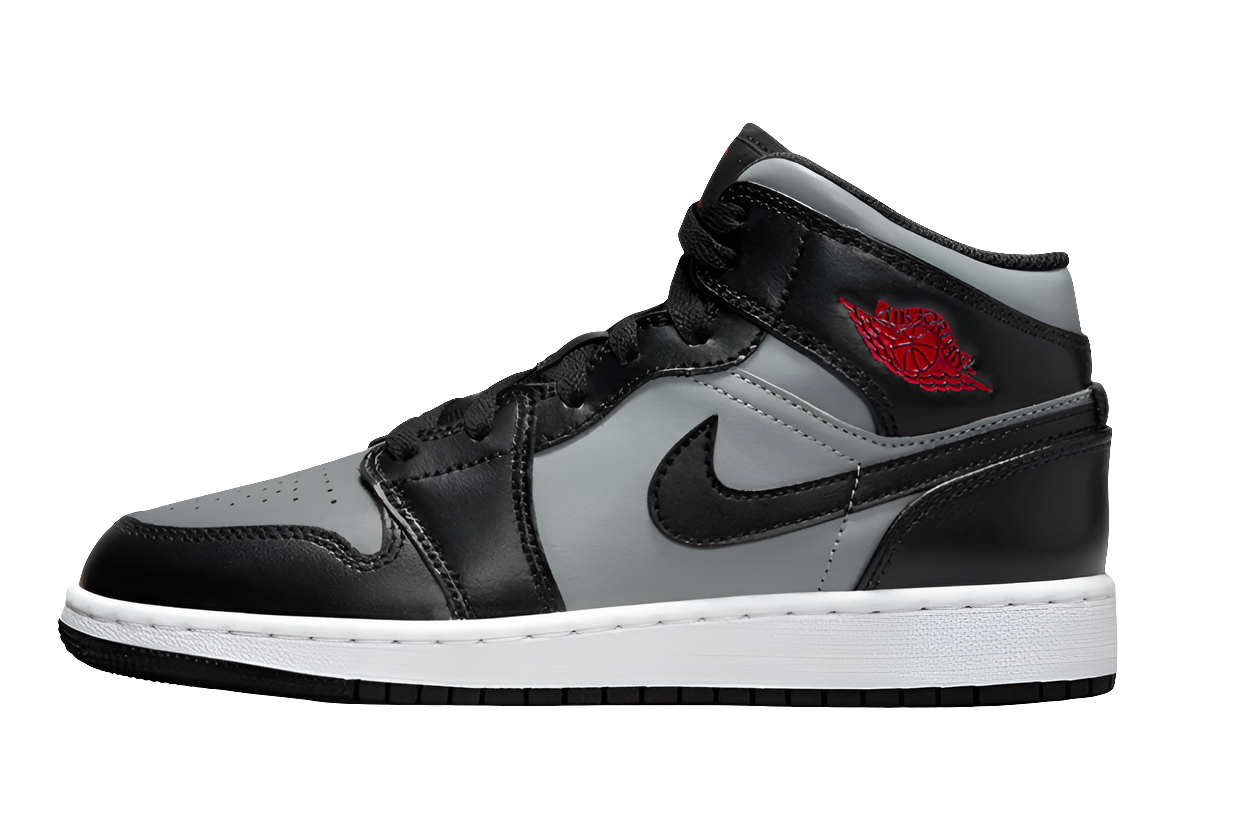 GS Air Jordan 1 Mid "Shadow Red"