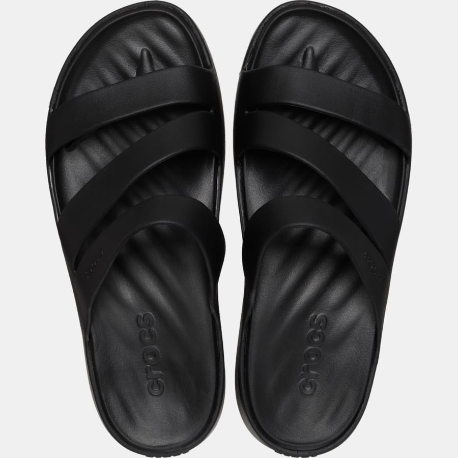 Crocs Getaway Strappy Noir - vue dessus